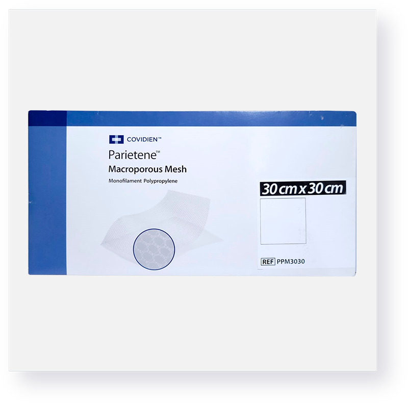 Malla parietene macroporous mesh polipropileno 30 x 30 cm Covidien