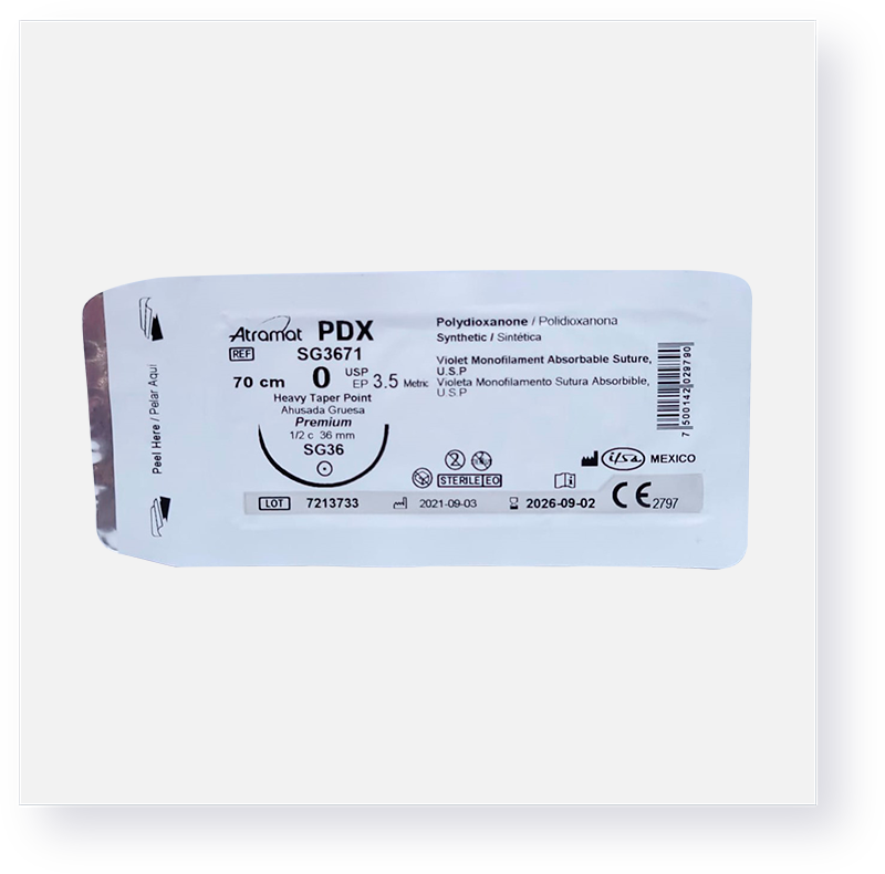 Sutura PDX 0 Atramat